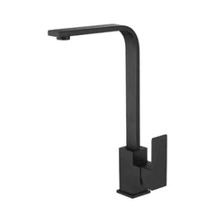 Stainless Steel L-Shape Kitchen Faucet | Silver-Black | 360° Rotatable
