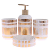 Elegant 4pc White Ceramic Bath Set – Stylish & Useful