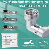 Universal Rotating Splash Filter Faucet Adapter for Home Use