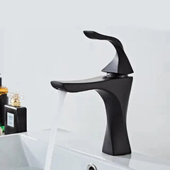 Modern Brass Spiral Bathroom Faucet — Unique Design & Durable Build