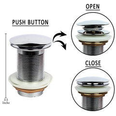 Stainless Steel Basin Pop-Up Drain Waste – Durable & Anti-Clogging Design