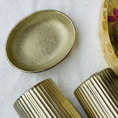 Luxury 4pc Gold Ceramic Bath Set – Elegant & Functional