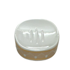 Luxury 4pc White & Gold Bath Set – Dispenser, Holder, Dish