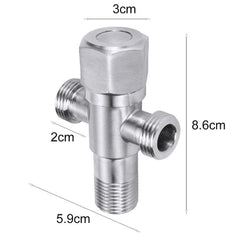 High-Quality Stainless Steel Two-Way Angle Valve T-Cock (Pack of 2) – Durable & Efficient Water Control