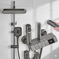 8 pc Imported Rain Shower | Hot Cold Wall Mounted Shower Set
