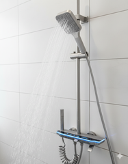 Soft Grey Gun Rain Shower | Pressurized Hydropower Faucet