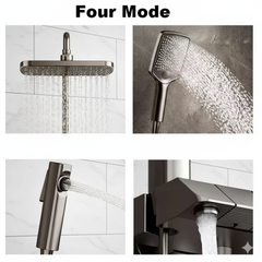 8 pc Imported Rain Shower | Hot Cold Wall Mounted Shower Set