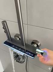 LED Display Imported Shower Set | 304 Steel Dual Handle Set