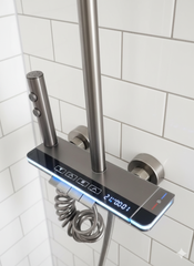 LED Display Imported Shower Set | 304 Steel Dual Handle Set