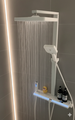Premium White Imported Piano Shower Set | Luxury Bathroom