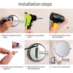 Dual-Sided 360° Mirror – Magnifying Makeup Perfection