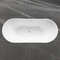 Freestanding Oval Soaking Bathtub – Solid Surface Tub