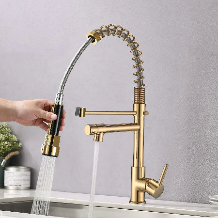 Pull Down Stainless Steel Kitchen Faucet – Matte Black | Modern & Durable