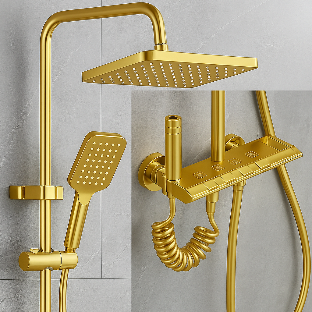 8 Pcs Bathroom Shower Set – Modern Design & Easy to Install