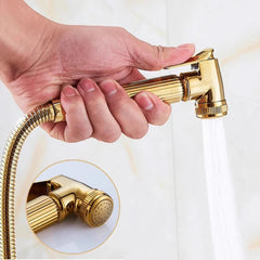 Gold Toilet Bidet Sprayer Set – Dual-Function High-Pressure Bidet Faucet