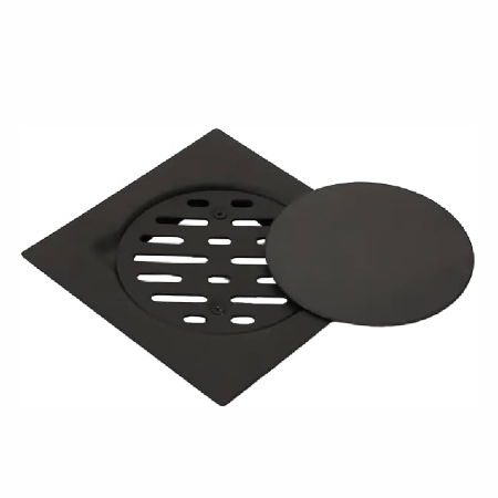 "Premium Modern Matte Black Stainless Steel Floor Drain – Sleek Design for Efficient Water Flow and Durability"