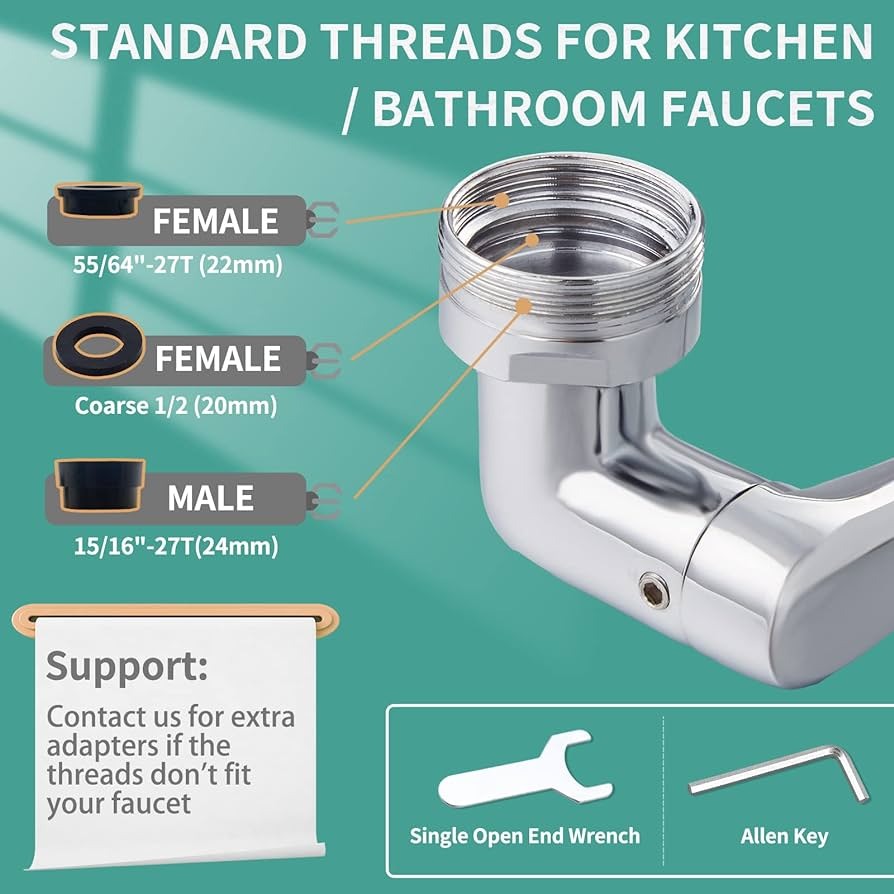 Universal Splash Filter Faucet Rotating