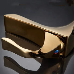 Modern Brass Spiral Bathroom Faucet — Unique Design & Durable Build