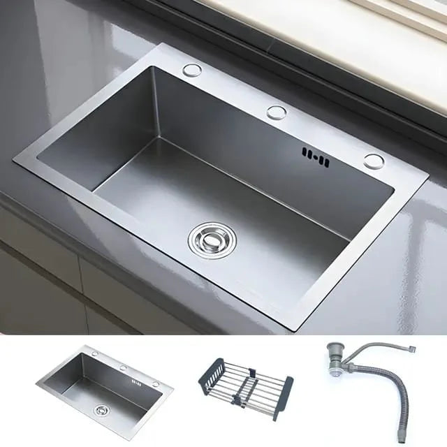Stainless Steel Kitchen Sink Bowl | HM60×45cm | Durable & Elegant