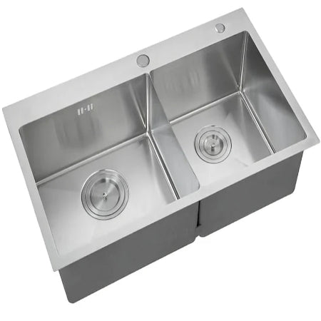 Stainless Steel Kitchen Sink Bowl  Double| HM82×45cm | Extra-Wide & Heavy-Duty