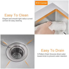 Stainless Steel Kitchen Sink Bowl | HM50×40cm | Compact & Durable