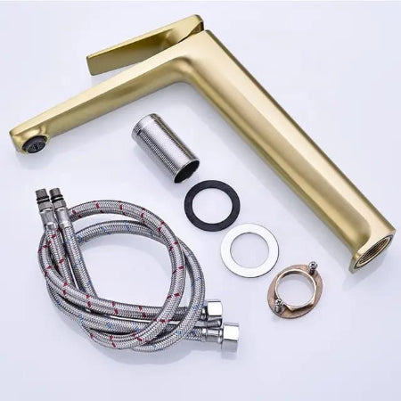 12-Inch Brass Vanity Bowl Mixer Tap – Hot & Cold, 3 Colors (Gold, Matte Black, Chrome)