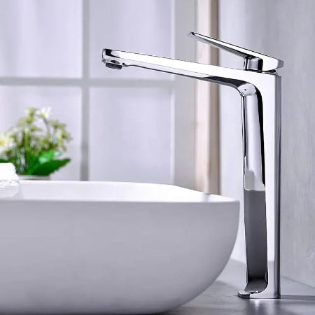 12-Inch Brass Vanity Bowl Mixer Tap – Hot & Cold, 3 Colors (Gold, Matte Black, Chrome)