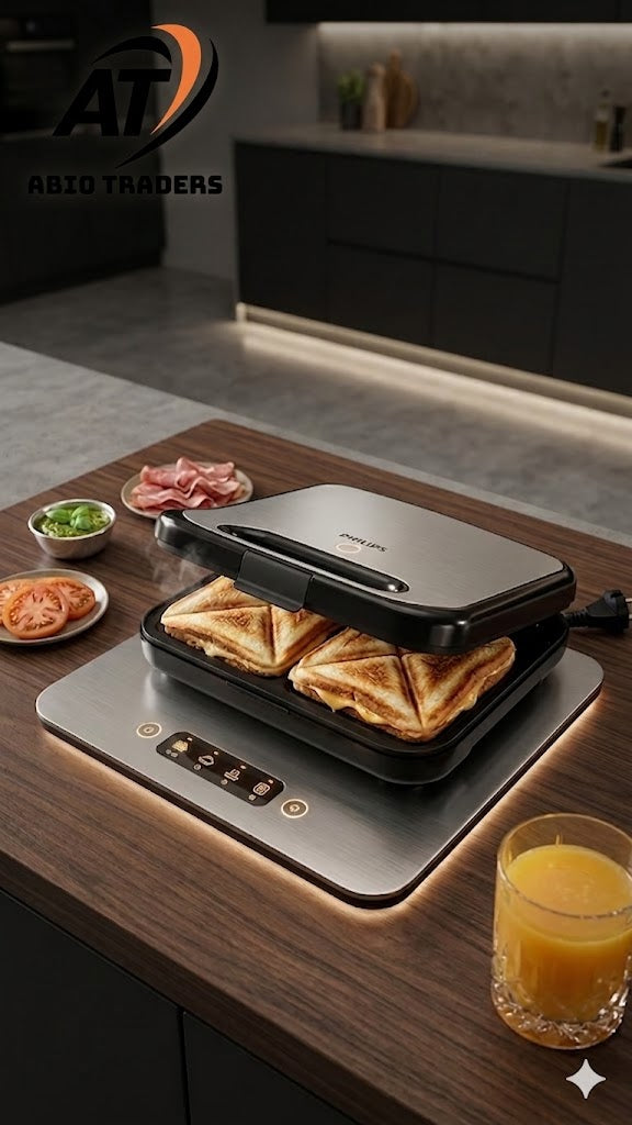 Philips 2 Slice Non-Stick Sandwich Maker 750W Cool Touch Toaster