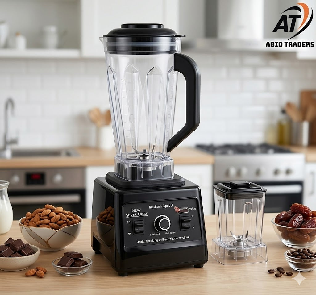 Silver Crest Commercial Blender & Grinder 2-in-1 High Power Extraction Machine