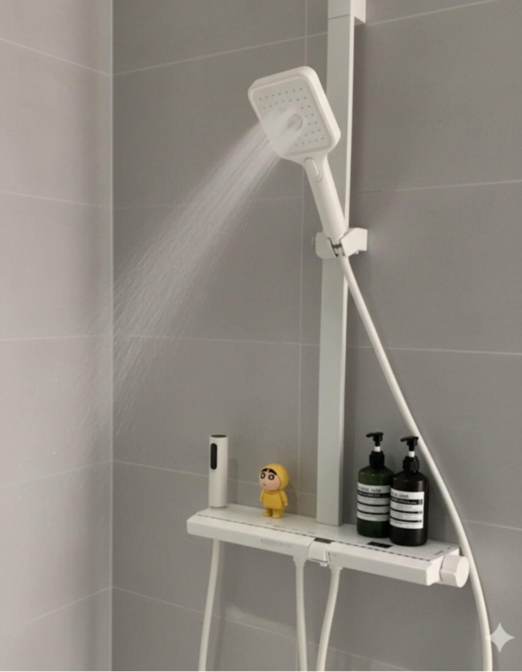 Premium White Imported Piano Shower Set | Luxury Bathroom