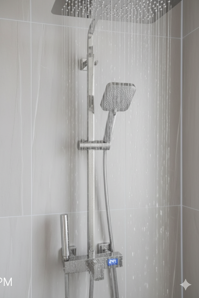 8 pc Imported Rain Shower | Hot Cold Wall Mounted Shower Set